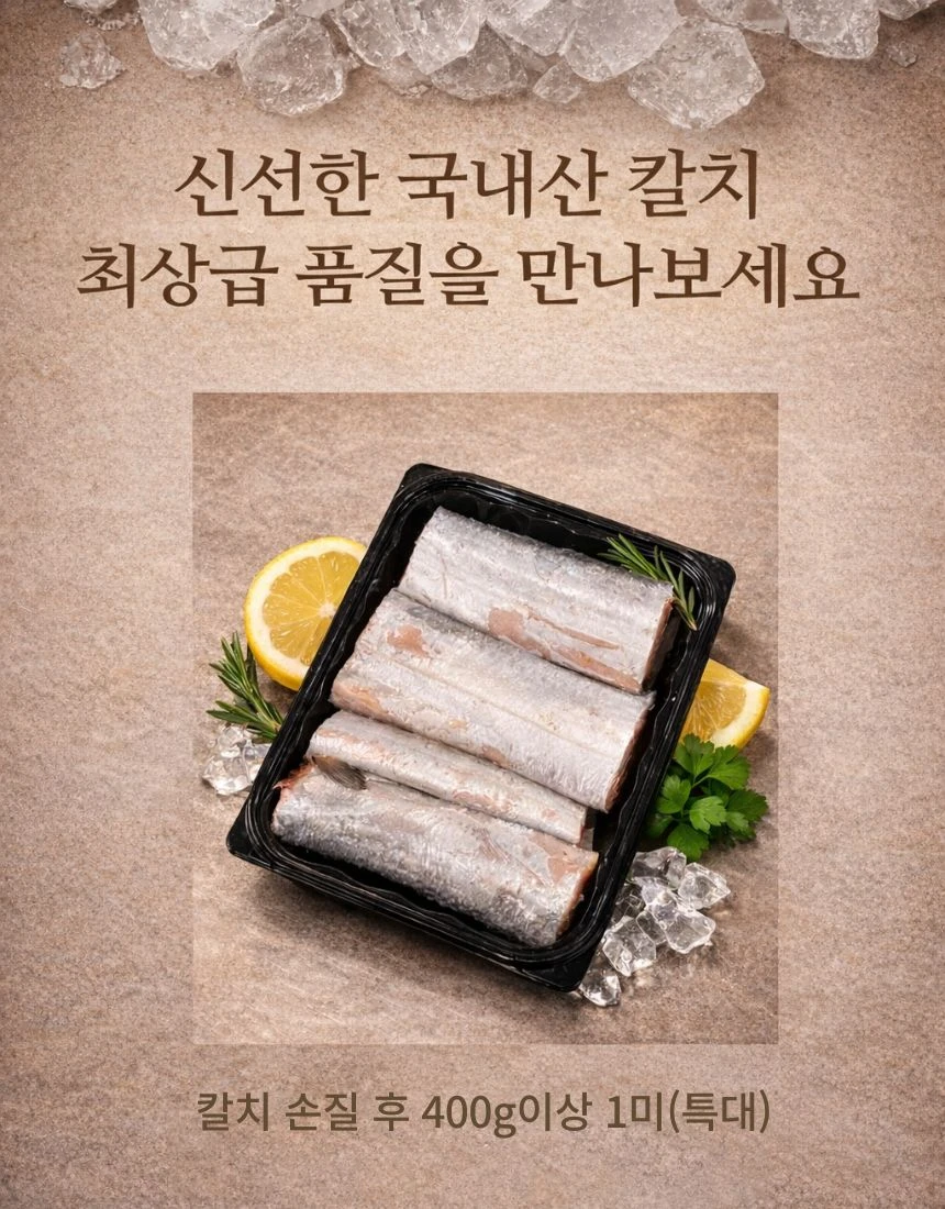 갈치 손질후 400g이상 특대