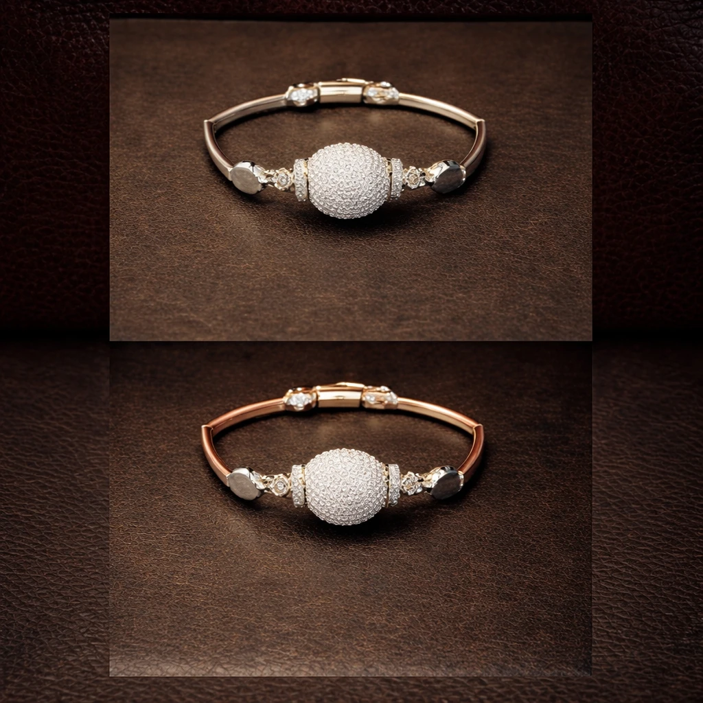 반원 팔찌 (화이트,핑크 중 택1)